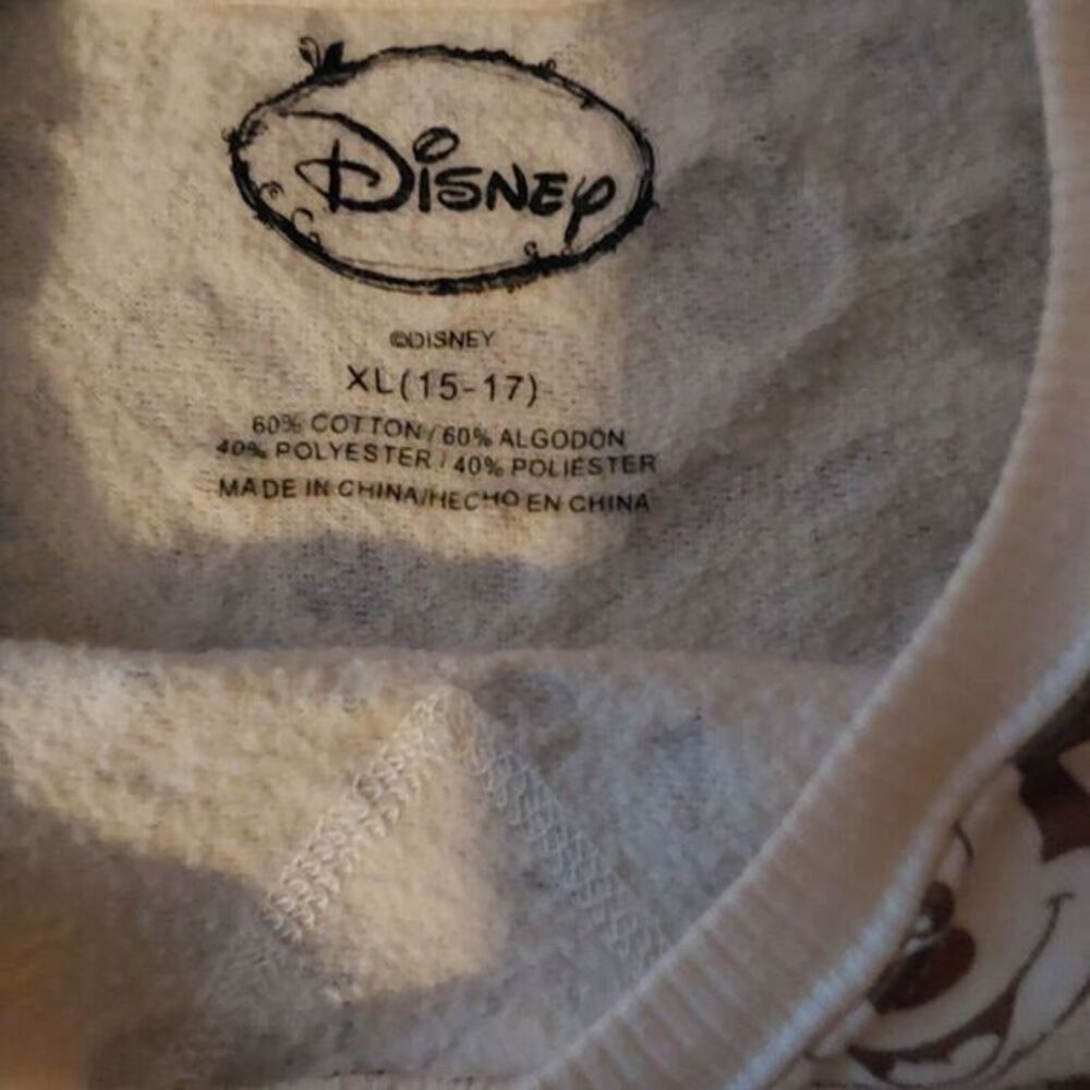 Disney Mickey & Minnie Mouse All Over Graphic CrewNeck Pullover Sweatshirt 15-17 - Picture 4 of 8
